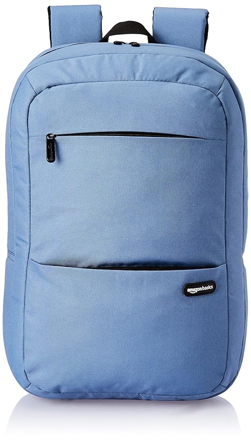 amazon basics Water Repellent and Wear Resistant Laptop Backpack - 24L, Blue