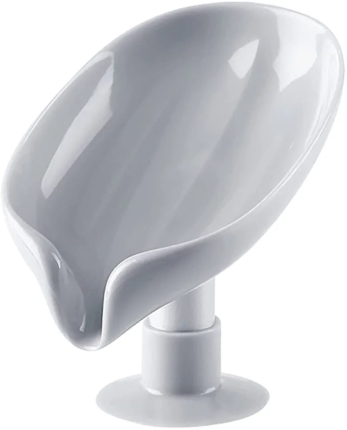 KBS Plastic Leaf Shape Waterproof Kitchen Bathroom soap Holder Stand Dish Cady Tray (Pack of -1/Multi Color) (Leaf-Shape)