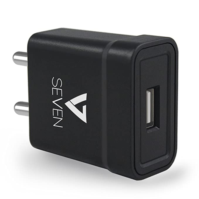 Tizum V7 5V 2.1A USB Wall Charger Adapter Fast Charging for Android and iOS Devices (Black)