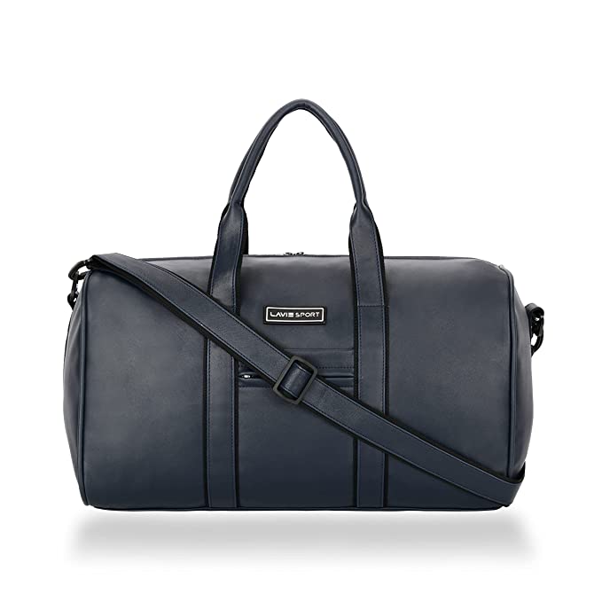 [Apply Coupon] - Lavie Sport Captain Leatherette Unisex Travel Duffle Bag | Stylish & Spacious Weekender Travel Bag | Duffle Bag for Gym, Sports, Training