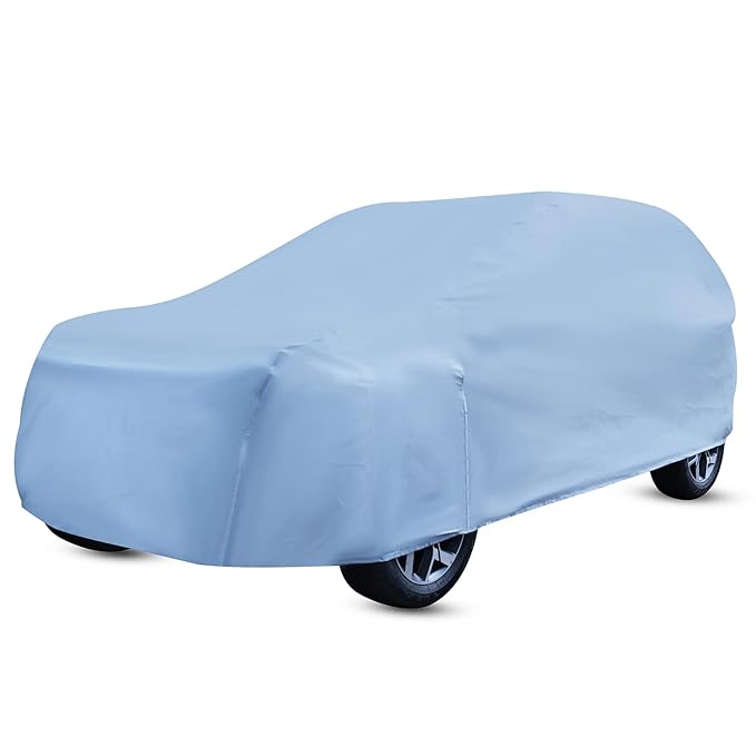 Amazon Brand - Solimo SUV Premium Car Cover, Grey (SUV 300, BRV, Venue, WRV, Creta, Breeza, Jeep Canvas, Ecosport, etc.)