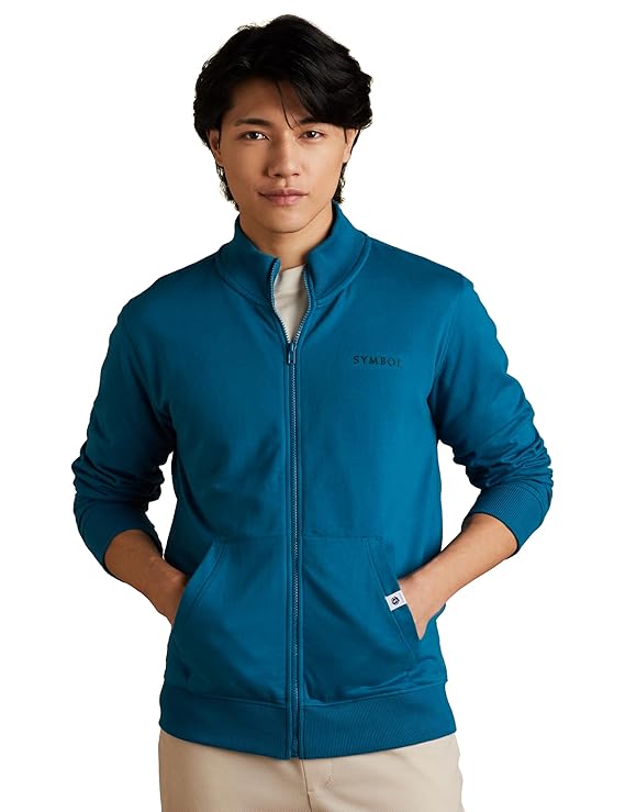 Amazon Brand - Symbol Men's Cotton High Neck Sweatshirt