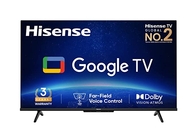 Hisense 108 cm (43 inches) Bezelless Series 4K Ultra HD Smart LED Google TV 43A6H (Black)