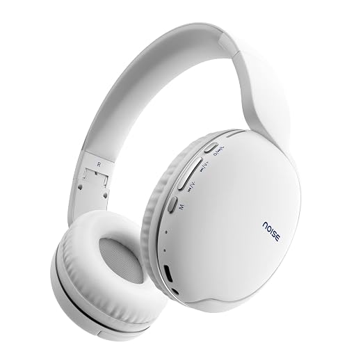 Noise Two Wireless On Ear Headphones with 50 Hours Playtime, Low Latency(up to 45ms), 4 Play Modes, Dual Pairing, BT v5.3 (Calm White)