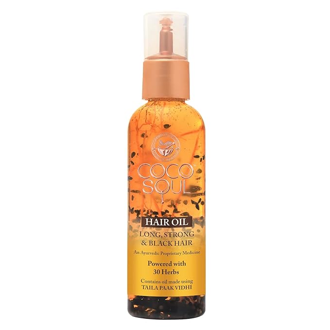 Coco Soul Hair Oil for Long Strong Black Hair with Virgin Coconut | Amla | Bhringraj | Meethi & Black Deeds - Makers of Parachute Advansed | 95ml