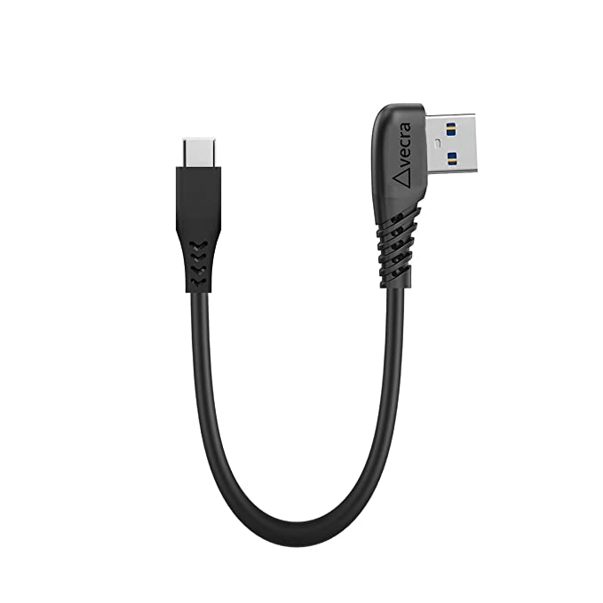 [Apply Coupon] - AVECRA Fast Charging Type C L-Shape 0.25M Short Tangle Free Cable