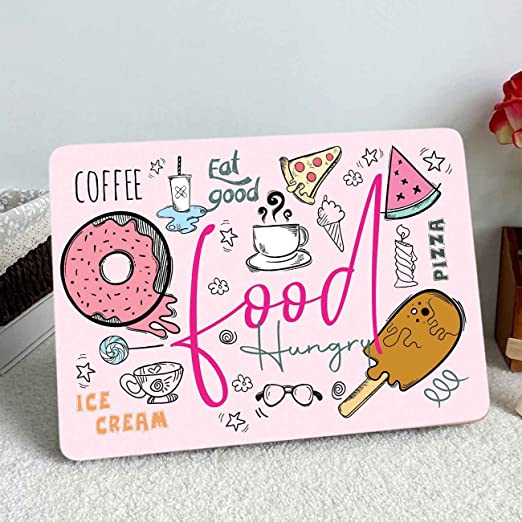 Kotart Laptop Skins for All Laptops Upto 15.6 inch - Doodle Style for Food Lovers Full Panel HD Vinyl Printed Laptop Stickers - Food Items Doodling Design Printed Laptop Skin
