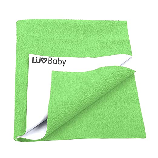 LuvBaby® Extra Absorbent Dry Sheet/Bed Protector - Light Green, 0m+ - Small 50 x 70cm