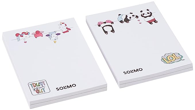 Amazon Brand - Solimo Writing Pads, 50 Pages Easy Tear Off Task Pad, Daily Weekly Planner for Organized People, 4 x 5.25 Sheet, Set of 4