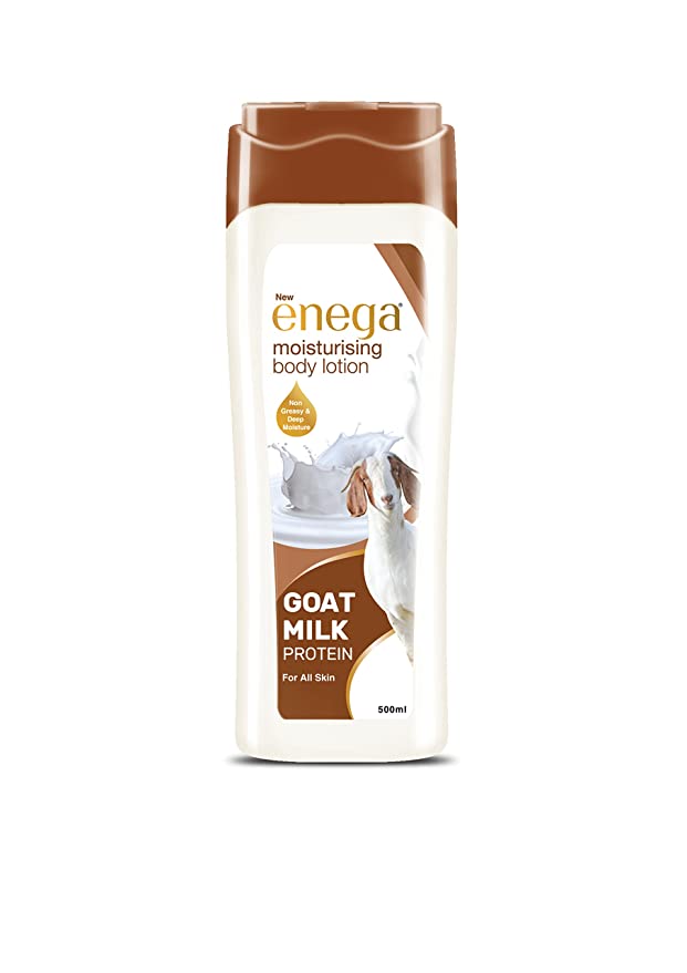 Enega Moisturising Body Lotion-Goat Milk Protein (Non Greasy & Deep Moisture) for All Skin (100)