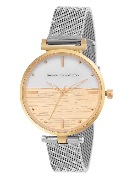 French Connection Women's Cherie Analog Watch Silver Strap-FCN00030A