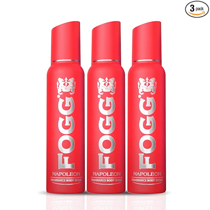Fogg Napoleon Perfume Body Spray, Long Lasting No Gas Deodorant for Men, 150ml (Pack of 3)