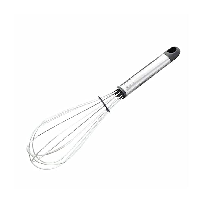 Suzec Multi uses Stainless Steel Kitchen Utensil Balloon Shape Wire Whisk, Egg Beater, Kitchen Tool, 25cm (Silver), Standard