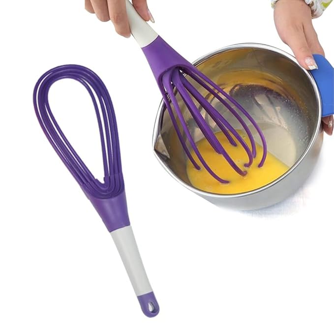 Suzec Foldable Plastic Whisk Beater Hand Blender Mixer Froth Whisker Latte Maker for Milk Coffee Egg Beater Juice Assorted Cooking Whisker (Multicolor)