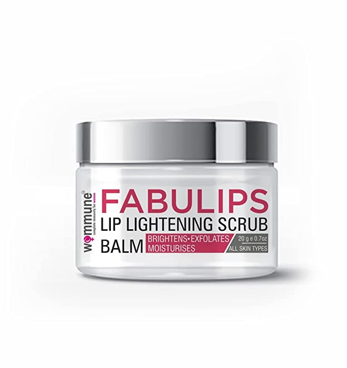 [Apply Coupon] - Wommune Lip Scrub Balm Lightening and Brightening Dark Lips Tanned & Darkened Lipstick stains / Smoker/Dry/Chapped/ Lip Care For men & Women - 20 Grams (Pack of 1) World's Best Lip Care