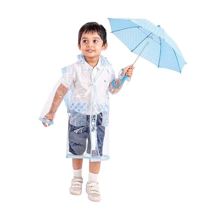 Haus And Kinder Rainwear For Girls - Pack Of 1 | Clear Pink | Raincoat For Kids 3-4 Years Girls | Raincoat For School Girls