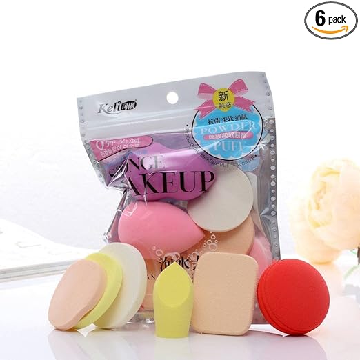 Midazzle Make Up Sponge Beauty Blender Puff (Color May Vary) - Set of 6