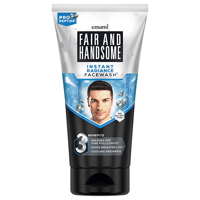 Smart And Handsome Instant Brightening Face Wash |Washes off Fine Pollutants*|Fades Dark Spots | Oil-Free Look, Instantly | Power of Niacinamide and Menthol | 150g
