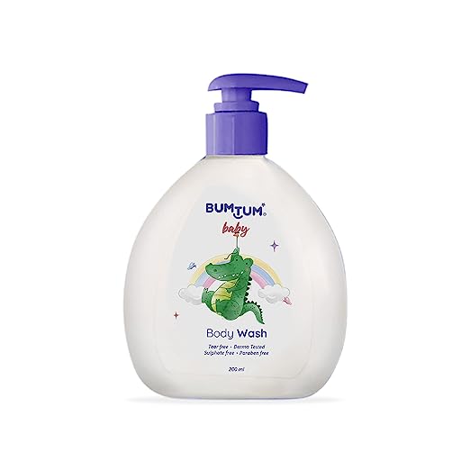 [Apply Coupon] - Bumtum 200 ML Gentle & Tear Free Baby Body Wash for Babies/Child/Kids All Skin Type Baby Bodywash (0-5 Year)