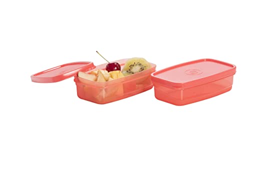 Varmora Tweeny Container| Organised Kitchen | Stackable | Durable | For Tiffin Box,Pulses, Cereals, Snacks Set of 2| Assorted| plastic
