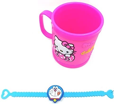 [Apply Coupon] - URBAN HAAT Cartoon Character Rakhi Along with Milk Mug as Gift for Kids
