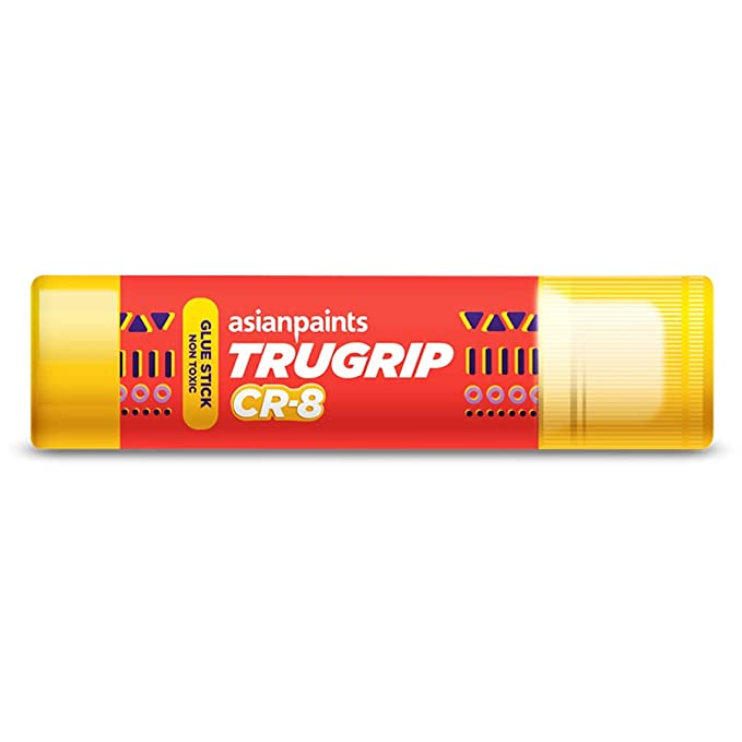 Asian Paints Trugrip CR-8 Glue Stick Adhesive - 15g | Art And Craft Glue I Crafting Glue I Office Supplies, School Supplies And DIY Art Supplies