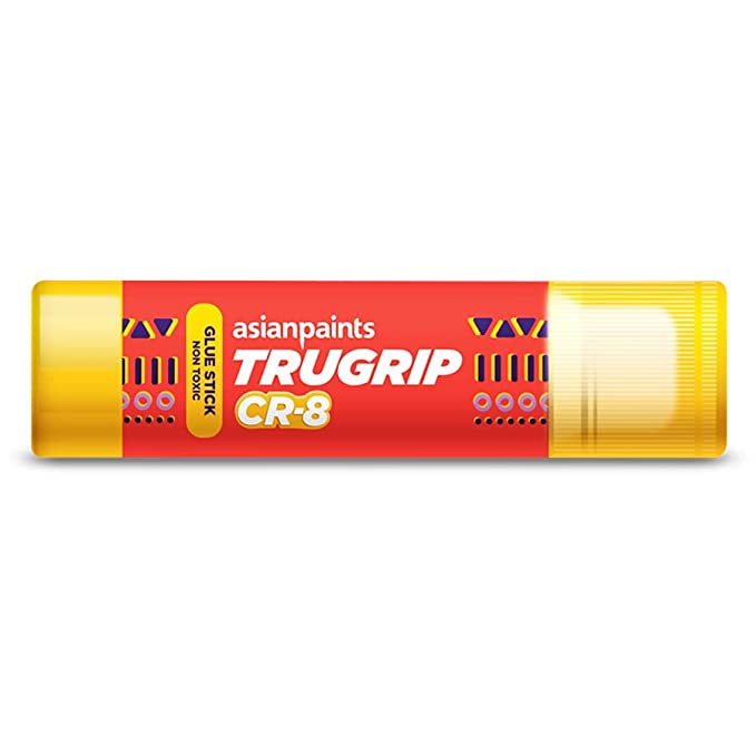 Asian Paints Trugrip CR-8 Glue Stick Adhesive - 15g | Art And Craft Glue I Crafting Glue I Office Supplies, School Supplies And DIY Art Supplies