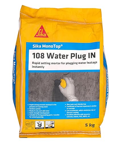 [Apply Coupon] - Sika Monotop 108 Water Plug, Rapid setting mortar for plugging water leakage instantly, 5kg
