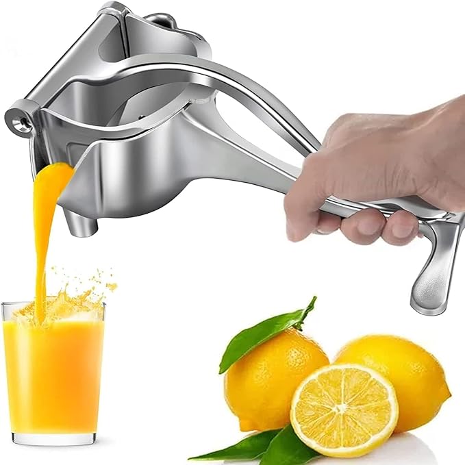 KESI Aluminium Manual Fruit Juicer - Hand Press Metal Orange & Lime Juicer, Heavy Duty Steel Handle Squeezer Citrus Press