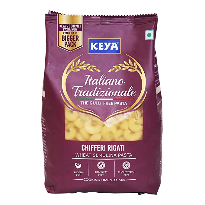 Keya Gourmet Chifferi Rigati Durum Wheat Pasta, Elbow, 1Kg
