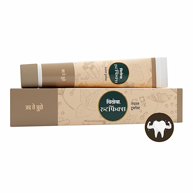 Vithoba Ayurvedic Rootfix Toothpaste | Ayurvedic Toothpaste | Herbal Toothpaste | Ayurvedic Tooth Whitner For Oral Health With Natural Herbs | Toothpaste For White Strong Teeth & Refreshing Breath | 150g