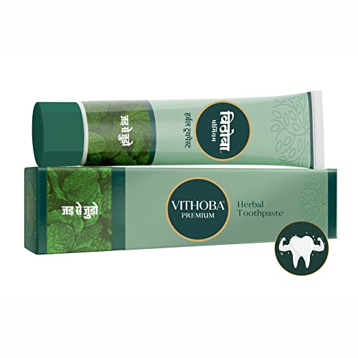 Vithoba Premium Toothpaste | Ayurvedic Toothpaste | Herbal Toothpaste | Ayurvedic Tooth Whitner For Oral Health With Natural Herbs | Toothpaste For White Strong Teeth & Refreshing Breath 40g |