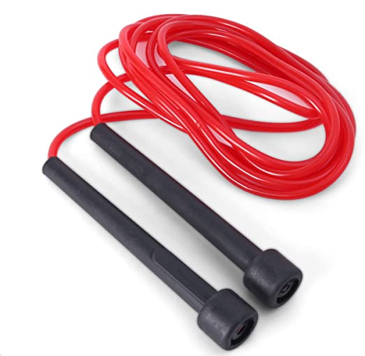 FitBox Sports Skipping Rope, Jump Rope For Exercise & Workout - Men & Women (Red)