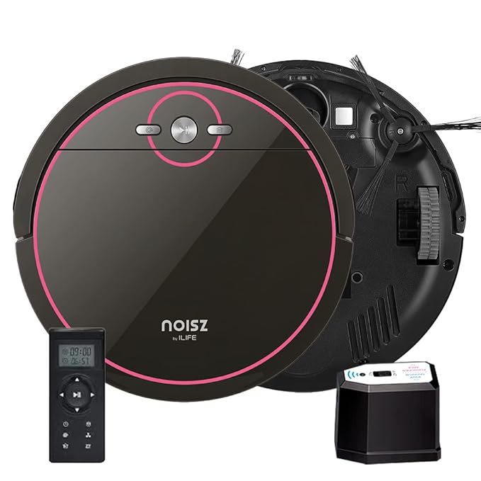 [Apply Coupon] - ILIFE S5 (V3s Pro with Electrowall) Robotic Vacuum Cleaner, Tangle-Free Suction, Slim, Automatic Self-Charging, Daily Schedule Cleaning, Ideal for Tiles, Hard Floor, Carpets (S5)