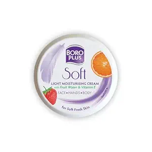 BoroPlus Soft Light Moisturising Cream|Light & Non-sticky|Provides 24 hour moisturisation | For Soft Fresh Skin 200 ml