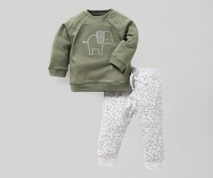 BABY GO Baby Boys & Baby Girls Cotton Clothing Set | Full Sleeve T-Shirt & Pants | Newborn Infant Outfit | Soft Night Suit with Cute Print | Casual Dailywear Infant Clothes