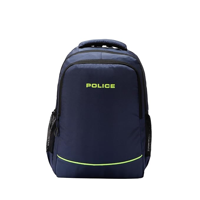 Police JIOJI LAPTOP BACKPACK - NAVY/LIME GREEN