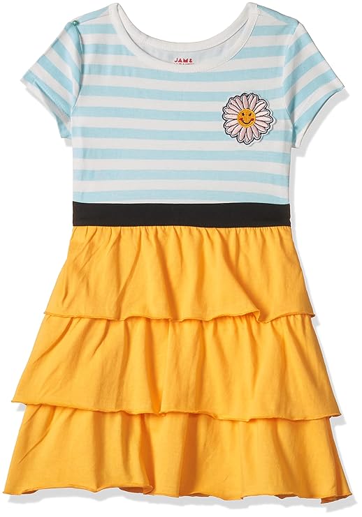 Amazon Brand - Jam & Honey Girl's Cotton Knee-Length Casual Dress