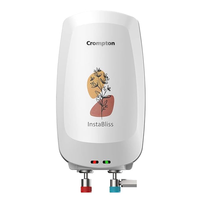Crompton InstaBliss 3-L Instant Water Heater (Geyser) with Advanced 4 Level Safety (White), Wall Mounting