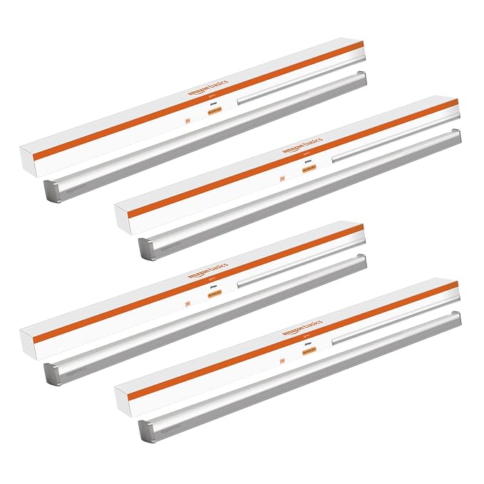 Amazon Basics - 20W LED Batten, Cool White (Pack of 4)