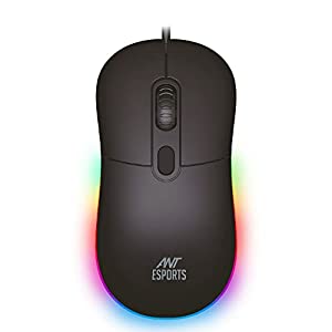 Ant Esports GM40 Wired Optical Gaming Mouse with RGB LED, Lightweight and Ergonomic Design, DPI Upto 2400, Compatible with Windows and Mac