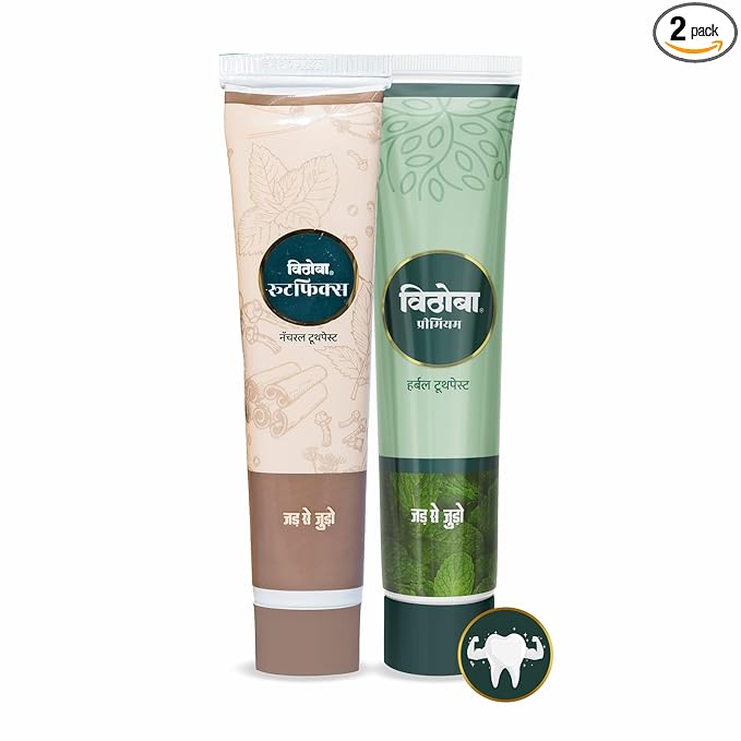 [Apply Coupon] - Vithoba Herbal Rootfix Toothpaste & Premium Toothpaste | Herbal Toothpaste | Herbal Tooth Whitner For Oral Health With Natural Herbs | Toothpaste For Refreshing Breath | 80g |