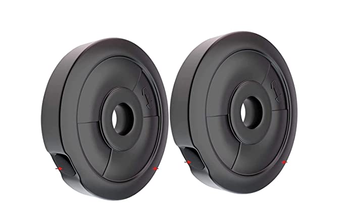 [Size: 2 Kg. (1 Kg. X 2)] - Spanco P.V.C Weight Plates, Filled with Concrete, Vinyl Standard Weights Plates, Set for Weight Lifting, Dumbbell Bars, Strength Training Home Gym Fitness Workout