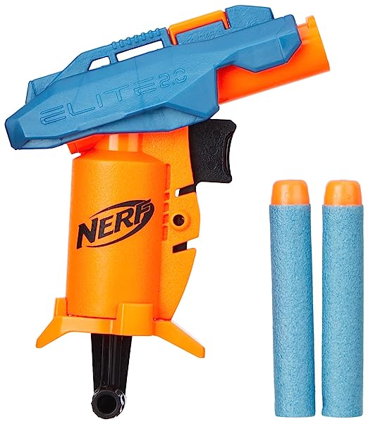 Nerf Elite 2.0 Slash Blaster, Includes 2 Nerf Elite Darts, Pull to Prime Handle, Toy Foam Blaster for Outdoor Kids Games