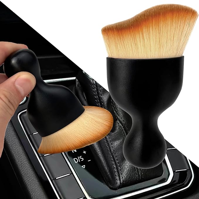 XY North Car Interior Dust Brush,Auto Detailing Brushes,Soft Bristle Cleaning Brush,Car Detailing Brush Dusting Tool for Air Conditioner Vents, Leather,Leather,Scratch Free