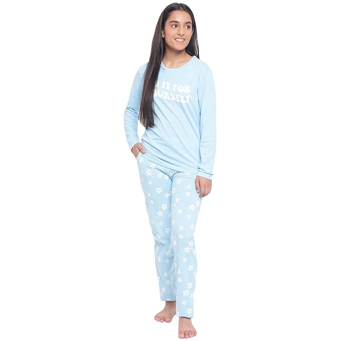 [Apply Coupon] - [Size: 15 Years-16 Years] - Li'l Tomatoes Girls Cotton Night Suits