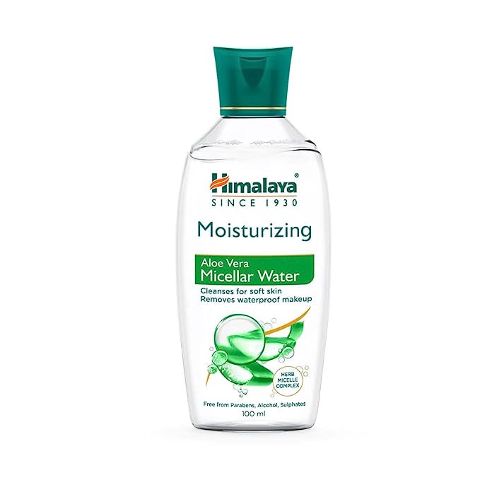 Himalaya Purifying Neem Micellar Water 100ml, Cleanser for Soft Skin, Remove waterproof makeup, Cleanses Oil, Dirt, Impurities and get Glowing Skin
