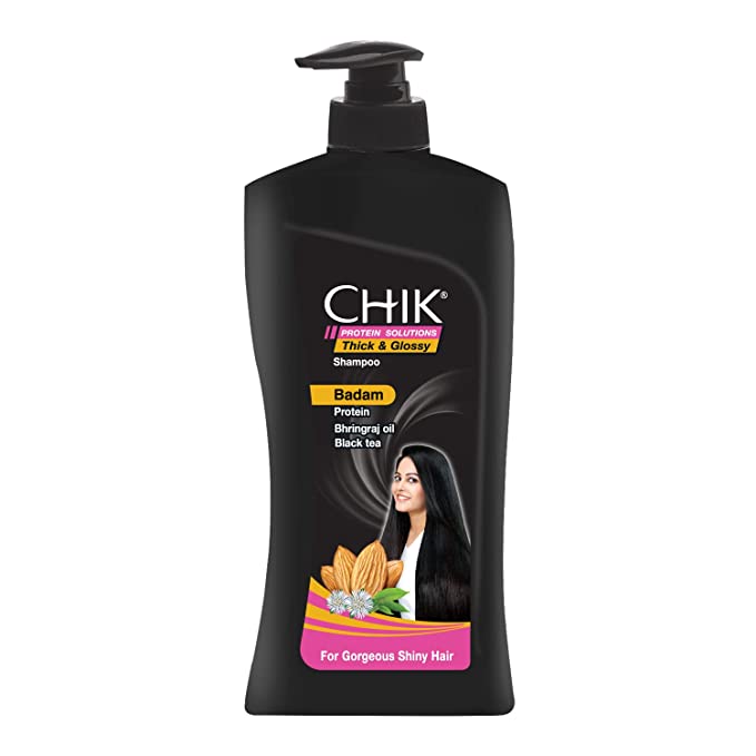 Chik Protein Therapy Shampoo |For 2X Stronger & Black Hair |With the Goodness Of Flax Seeds & Black Tea | 650ml