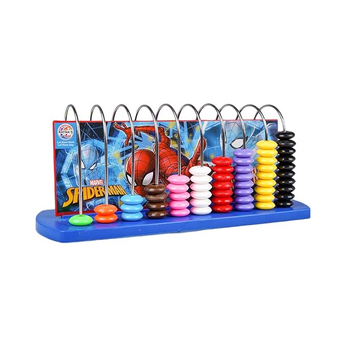 Ratna's Educational Abacus Senior Spiderman Printed for Counting Addition Subtraction | Math's Learning Early Educational Kit Toy for Kids 3+ Years