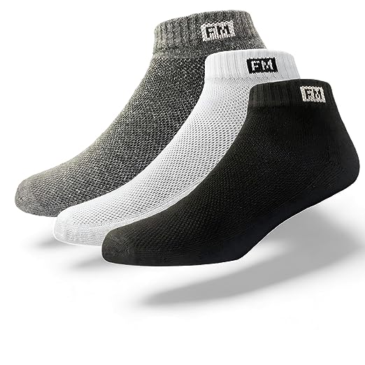 Fitness Mantra® Originals Men's Special Design Sneaker Length Socks (Free Size, Pack of 3 Pairs) (Multicolor..)